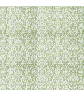 Carta di riso per il decoro del mobile: Damascato in tinta verde