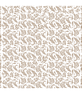 Carta di riso per il decoro del mobile: Foglie stilizzate in tinta beige