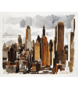 Stampa su tela: Vilmos Aba-Novák - New York