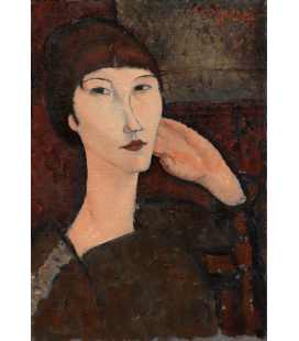 Stampa su tela: Amedeo Modigliani - Adrienne (Donna con Bangs)