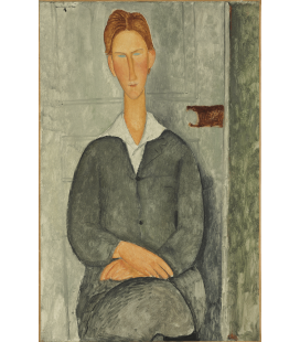 Stampa su tela: Amedeo Modigliani - Giovane uomo con i capelli rossi