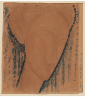 Stampa su tela: Amedeo Modigliani - Testa di Ragazza
