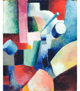 Stampa su tela: August Macke - Colored Composition of Forms