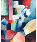 August Macke - Colored Composition of Forms. Printing on canvas