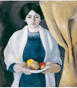 Stampa su tela: August Macke - Portrait with Apples