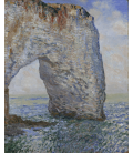 Claude Monet - Etrétat, Manneporte. Stampa su tela
