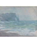 Stampa su tela: Claude Monet - Etrétat, Regnvær