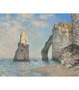 Stampa su tela: Claude Monet - La Scogliera a Etrètat