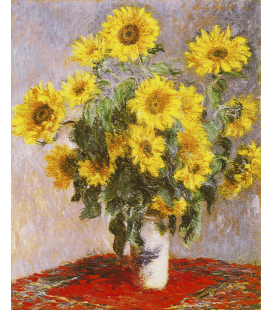Stampa su tela: Claude Monet - Mazzo di Girasoli