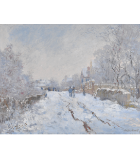 Claude Monet - Snow at Argenteuil. Printing on canvas