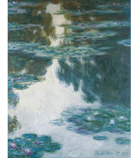 Claude Monet - Waterlilies, 1907. Printing on canvas