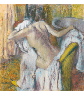 Stampa su tela: Edgar Degas - After the Bath, Woman drying herself