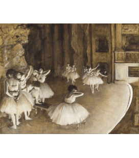 Stampa su tela: Edgar Degas - Ballet Rehearsal on stage