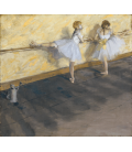 Edgar Degas - Ballerini che si allenano alla sbarra. Stampa su tela
