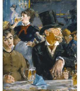 Stampa su tela: Edouard Manet - At the Café