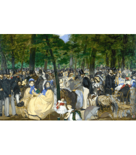 Stampa su tela: Edouard Manet - Música en las Tullerías