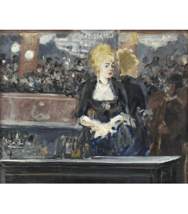 Stampa su tela: Edouard Manet - Un bar en el Folies Bergere 2