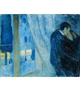 Stampa su tela: Edvard Munch - il Bacio