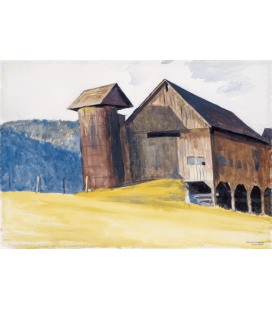 Stampa su tela: Edward Hopper - Barn and Silo Vermont