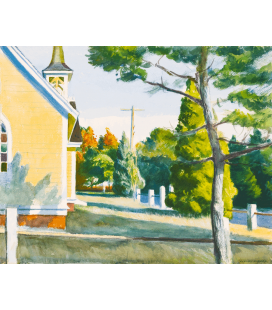 Stampa su tela: Edward Hopper - Church in Eastha