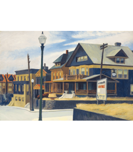 Stampa su tela: Edward Hopper - East wind over weehawken