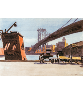 Stampa su tela: Edward Hopper - Manhattan Bridge