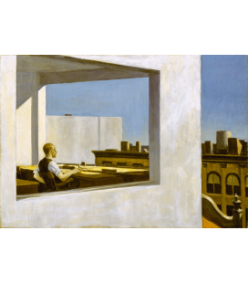 Stampa su tela: Edward Hopper - Office in a small City