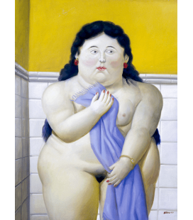 Stampa su tela: Fernando Botero - Donna al Bagno