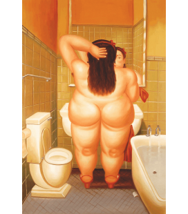 Printing on canvas: Fernando Botero - Woman in Bathroom