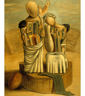 Stampa su tela: Giorgio De Chirico - La commedia e la tragedia