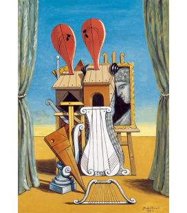 Stampa su tela: Giorgio De Chirico - Le muse della Musica
