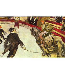 Stampa su tela: Henri de Toulouse-Lautrec - Au Circus Fernando