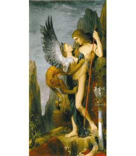 Stampa su tela: Gustave Moreau - Edipo e la Sfinge