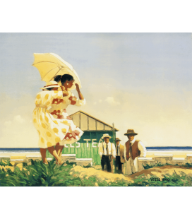 Printing on canvas: Jack Vettriano - A very Dangerus Beach