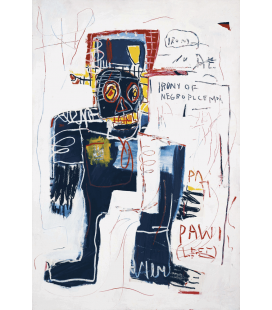 Stampa su tela: Jean Michel Basquiat - Ironia di un poliziotto negro