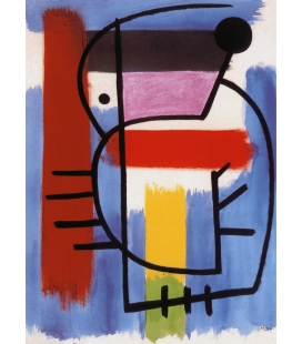 Stampa su tela: Joan Mirò - Donna Seduta