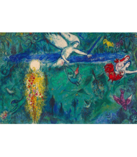 Stampa su tela: Marc Chagall - Adamo ed Eva espulsi dal paradiso
