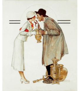 Stampa su tela: Norman Rockwell - Brass Merchant