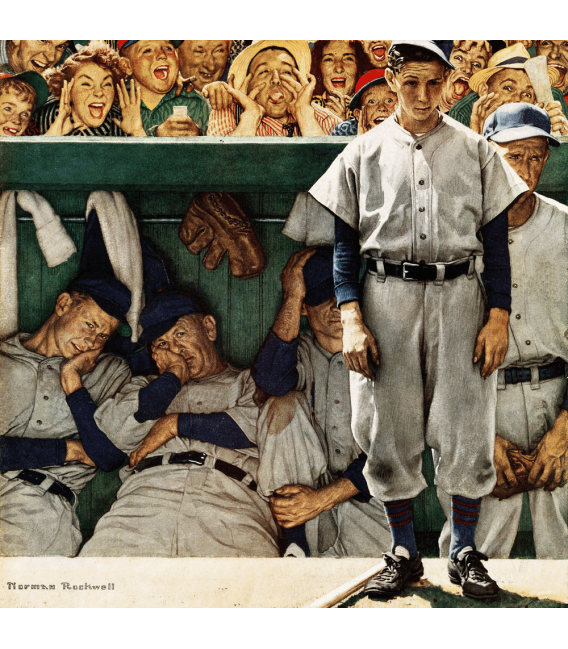 Stampa su tela: Norman Rockwell - Jeers from Crowd