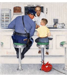 Stampa su tela: Norman Rockwell - The Runaway