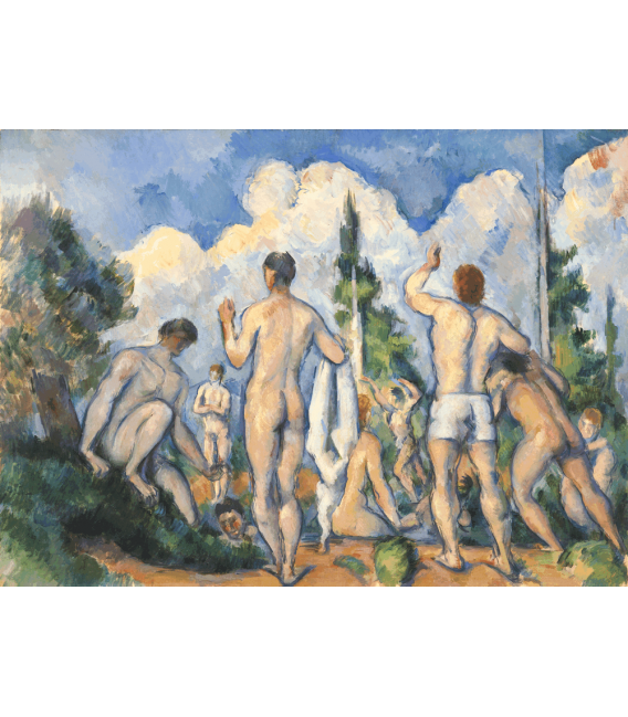 Stampa su tela: Paul Cézanne - Baigneurs
