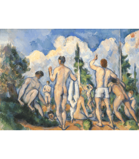 Stampa su tela: Paul Cézanne - Baigneurs