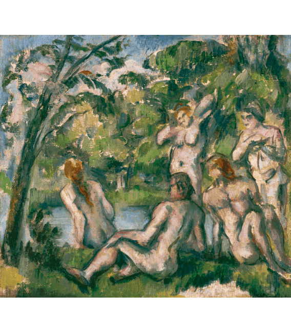 Stampa su tela: Paul Cézanne - Baigneurs 2
