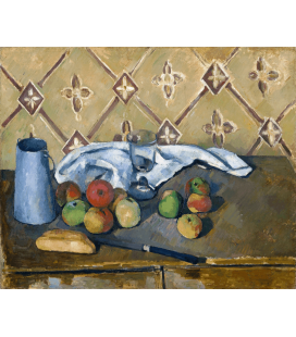 Stampa su tela: Paul Cézanne - Fruits serviette et boitea lait-orangerie