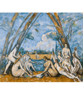 Stampa su tela: Paul Cézanne - Les grands baigneurs