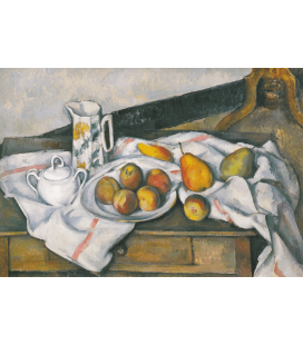 Stampa su tela: Paul Cézanne - Pêches et les poires