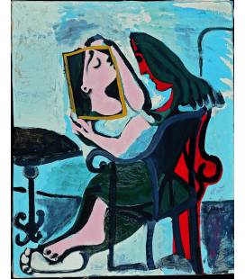 Printing on canvas: Pablo Picasso - Woman in the mirror