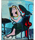 Picasso Pablo - Donna allo specchio. Stampa su tela