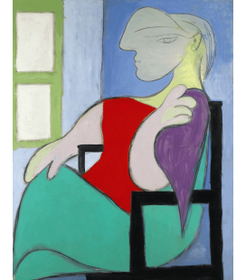 Stampa su tela: Picasso Pablo - Donna seduta vicino a una finestra