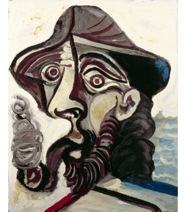 Stampa su tela: Picasso Pablo - Il fumatore